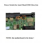 Power Switch Button Replacement For Autel MaxiCOM Ultra Lite